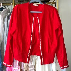 Rockabilly red cardigan